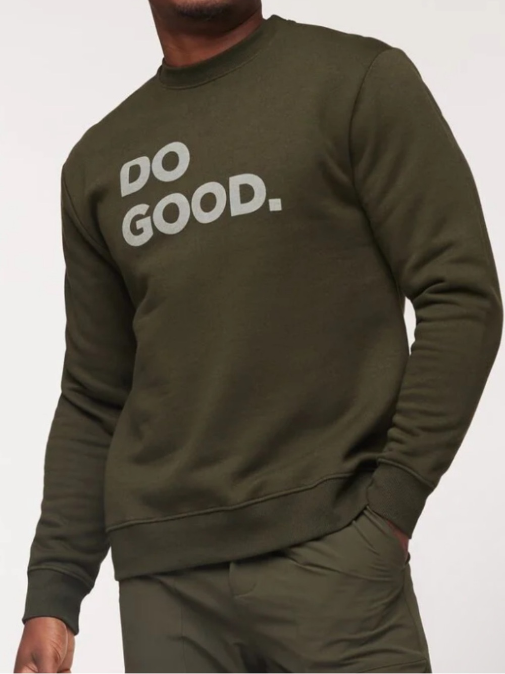 Cotopaxi Do Good Olive Green Crewneck Sweatshirt